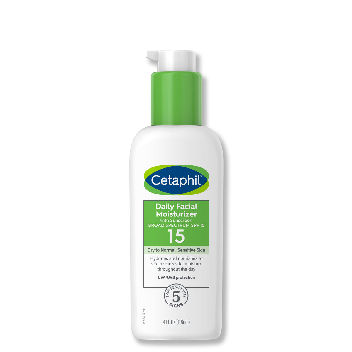 Cetaphil Daily Facial Moisturizer Sunscreen SPF 15 Fragrance Free 4 fl oz (118 ml)