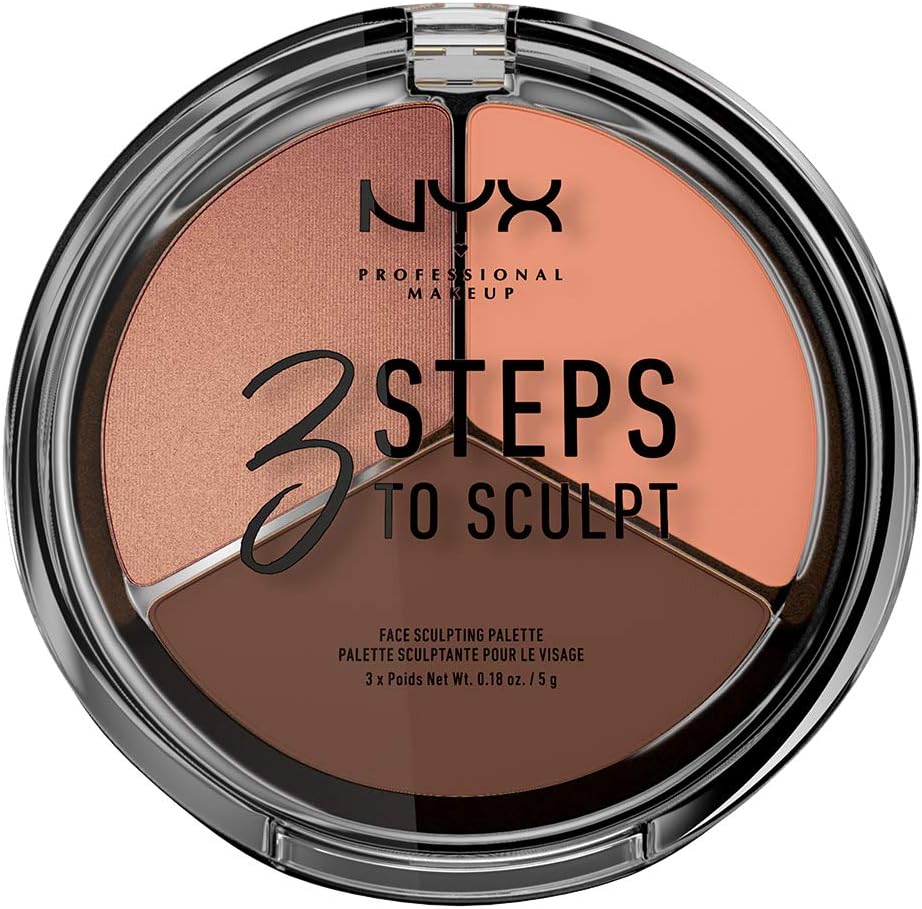 NYX PROFESSIONAL MAKEUP 3 Steps to Sculpt Face Sculpting Palette Deep 04