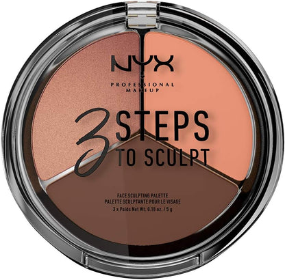 NYX PROFESSIONAL MAKEUP 3 Steps to Sculpt Face Sculpting Palette Deep 04