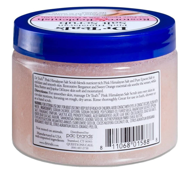 Dr Teal's Restore & Replenish with Pink Himalayan Salt Scrub 16 OZ