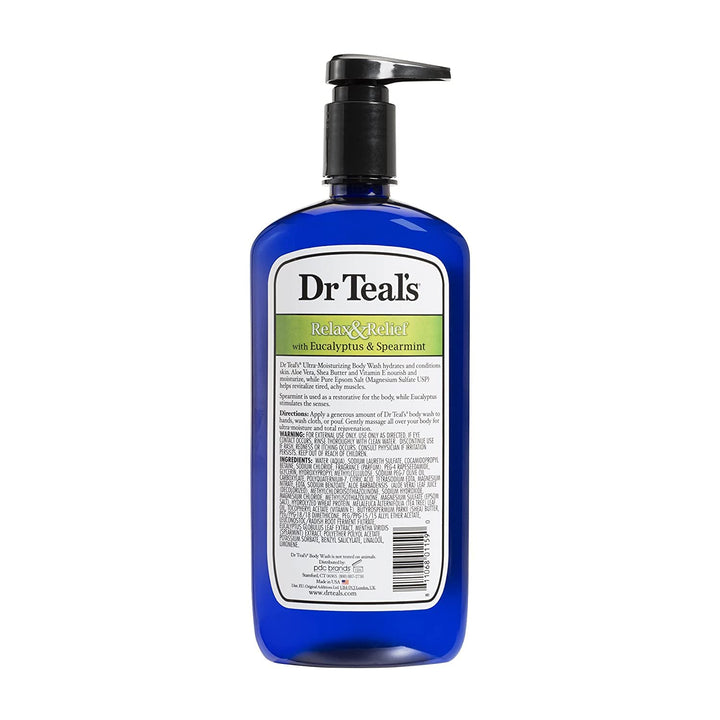 Dr Teal's Body Wash, Relax & Relief with Eucalyptus & Spearmint 24 oz