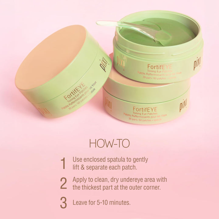 Pixi FortifEYE Firming Hydrogel Under Eye Patches 30 pairs / 60 patches + spatula