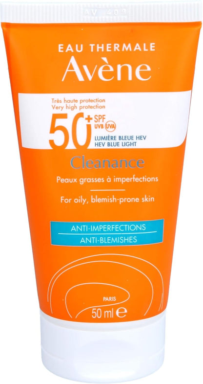 Eau Thermale Avene Very High Protection SPF50+ Cleanance Sunscreen for Oily, Blemish Prone Skin - 50ml Spray