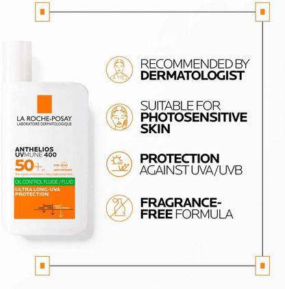 La Roche Posay - Anthelios UVMUNE 400 Oil-Control Fluid SPF50+ - 50ml
