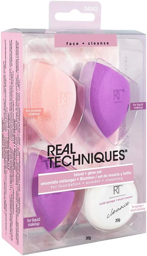Real Techniques Glow Essentials: Sponges & Cleansing Kit