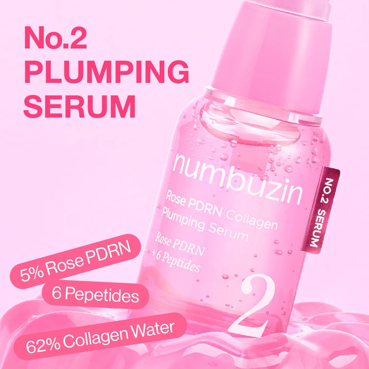 Numbuzin No.2 Serum Rose PDRN Collagen Plumping Serum 1.01 fl.oz