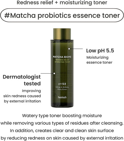 Heimish Matcha Biome Redness Relief Hydrating Toner 5.07 fl.oz / 150 ml