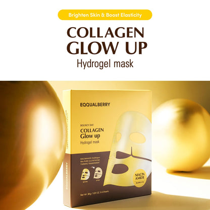EQQUALBERRY Collagen Glow Up Hydrogel Mask (4 Sheets)