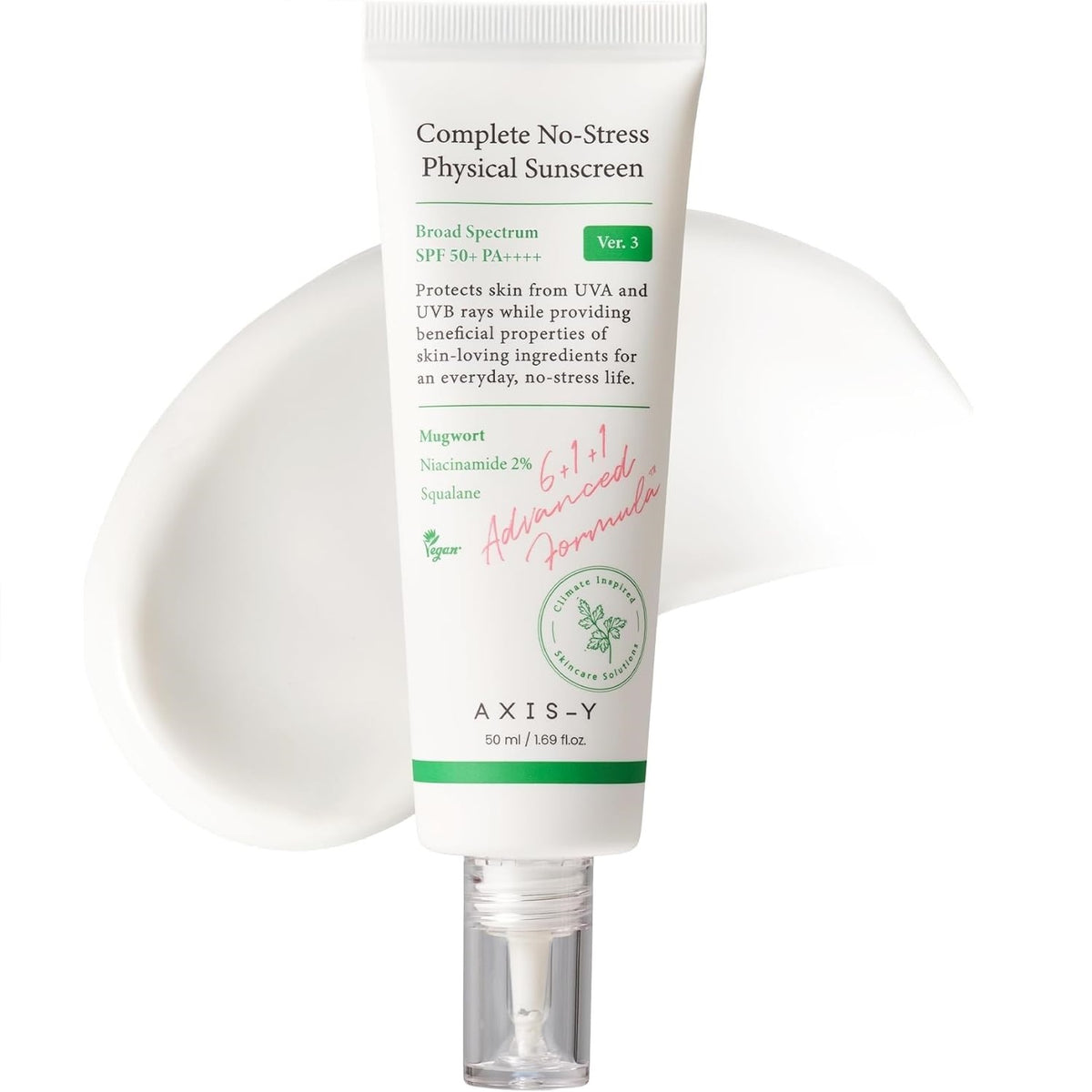 AXIS-Y Complete No-Stress Physical Sunscreen V.3 - SPF 50 - Travel Size - 1.69 Fl Oz