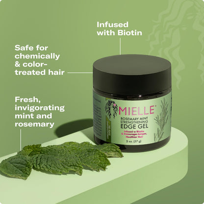 Mielle Organics Rosemary Mint Strengthening Edge Gel For Sleeking And Taming Hair 57g