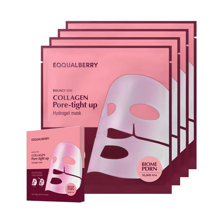 EQQUALBERRY Collagen Pore-Tight Up Hydrogel Mask 30g (4 Sheets)