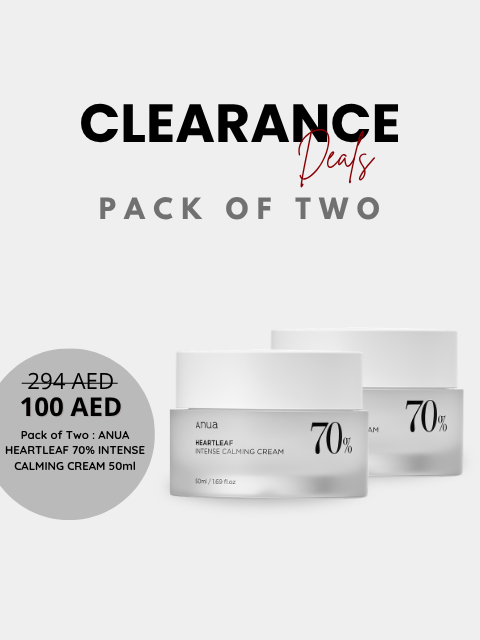 Pack of Two : ANUA HEARTLEAF 70% INTENSE CALMING CREAM 50ml