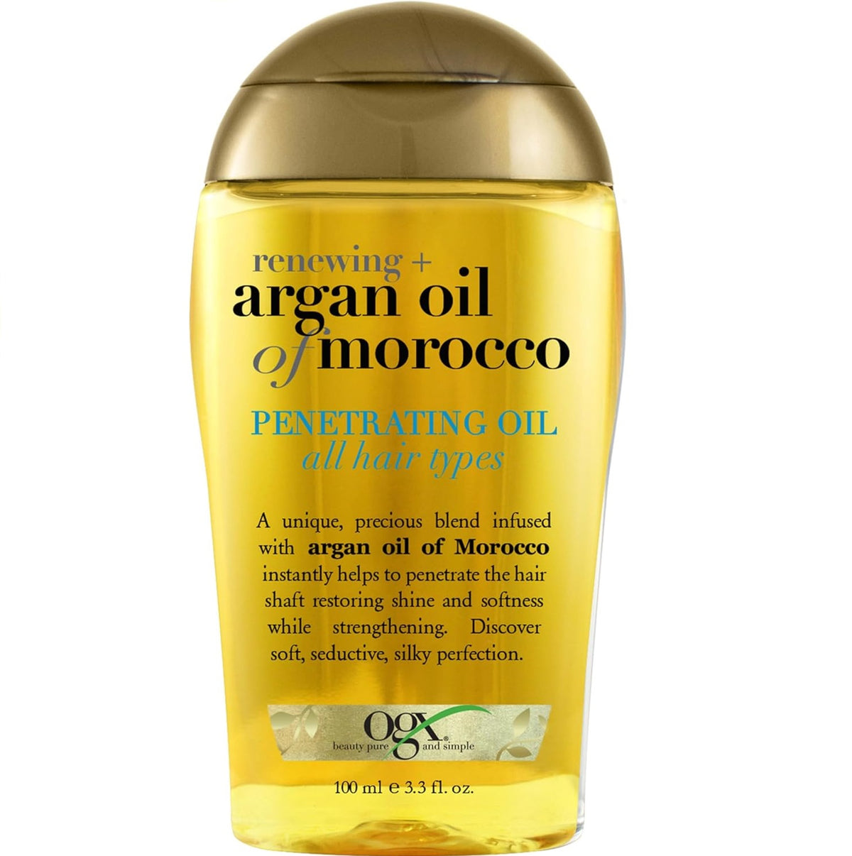 OGX Hair Oil, Renewing+ Argan Oil Of Morocco, Penetrating Oil, All Hair Types, 100 Ml