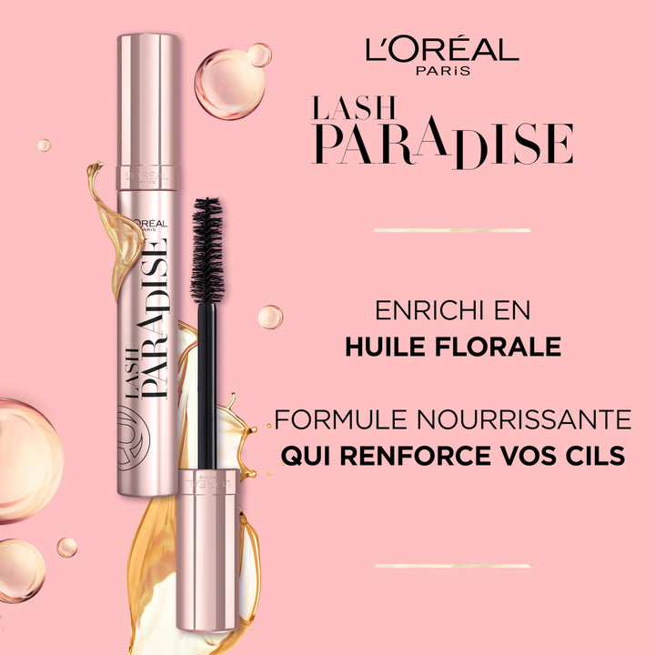 L'Oreal Paris Paradise Mascara, Black Waterproof, 6.4 ml