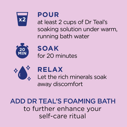 Dr Teal's Black Elderberry with Vitamin D & Essential Oils Pure Epsom Salt Soaking Solution 3 LB