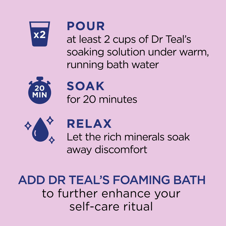 Dr Teal's Black Elderberry with Vitamin D & Essential Oils Pure Epsom Salt Soaking Solution 3 LB