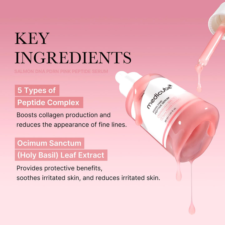 Medicube PDRN Pink Peptide Serum 1.01 fl oz (30 ml)