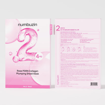 numbuzin No.2 Sheet Mask | Rose PDRN Collagen Plumping Sheet Mask 5ea