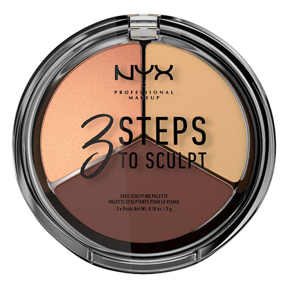 NYX PROFESSIONAL MAKEUP 3 Steps to Sculpt Face Sculpting Palette Medium 03