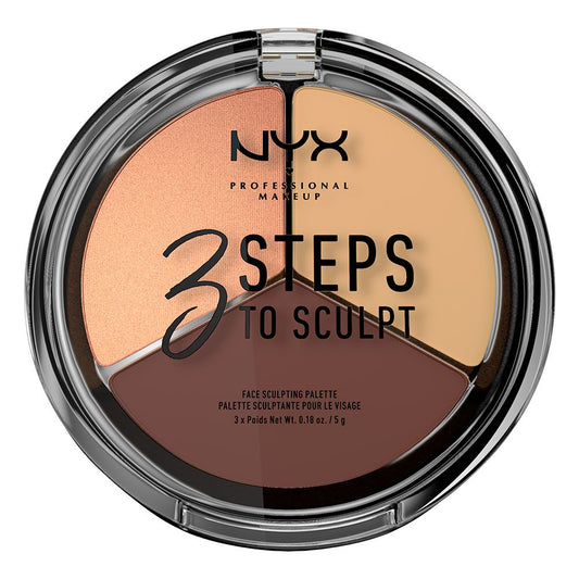 NYX PROFESSIONAL MAKEUP 3 Steps to Sculpt Face Sculpting Palette Medium 03