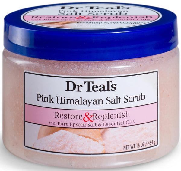 Dr Teal's Restore & Replenish with Pink Himalayan Salt Scrub 16 OZ