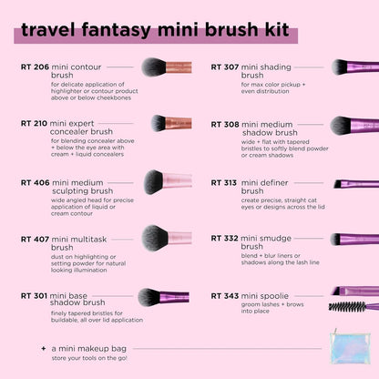 Real Technique Travel Fanstasy Mini Brush Kit (10 Pcs)