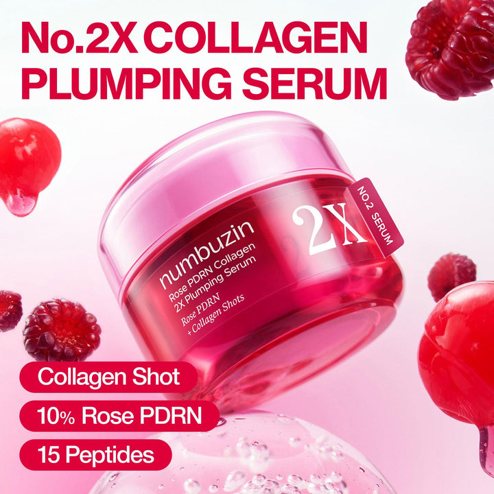 Numbuzin Rose PDRN Collagen No.2X Pluming Serum 1.01 fl.oz.