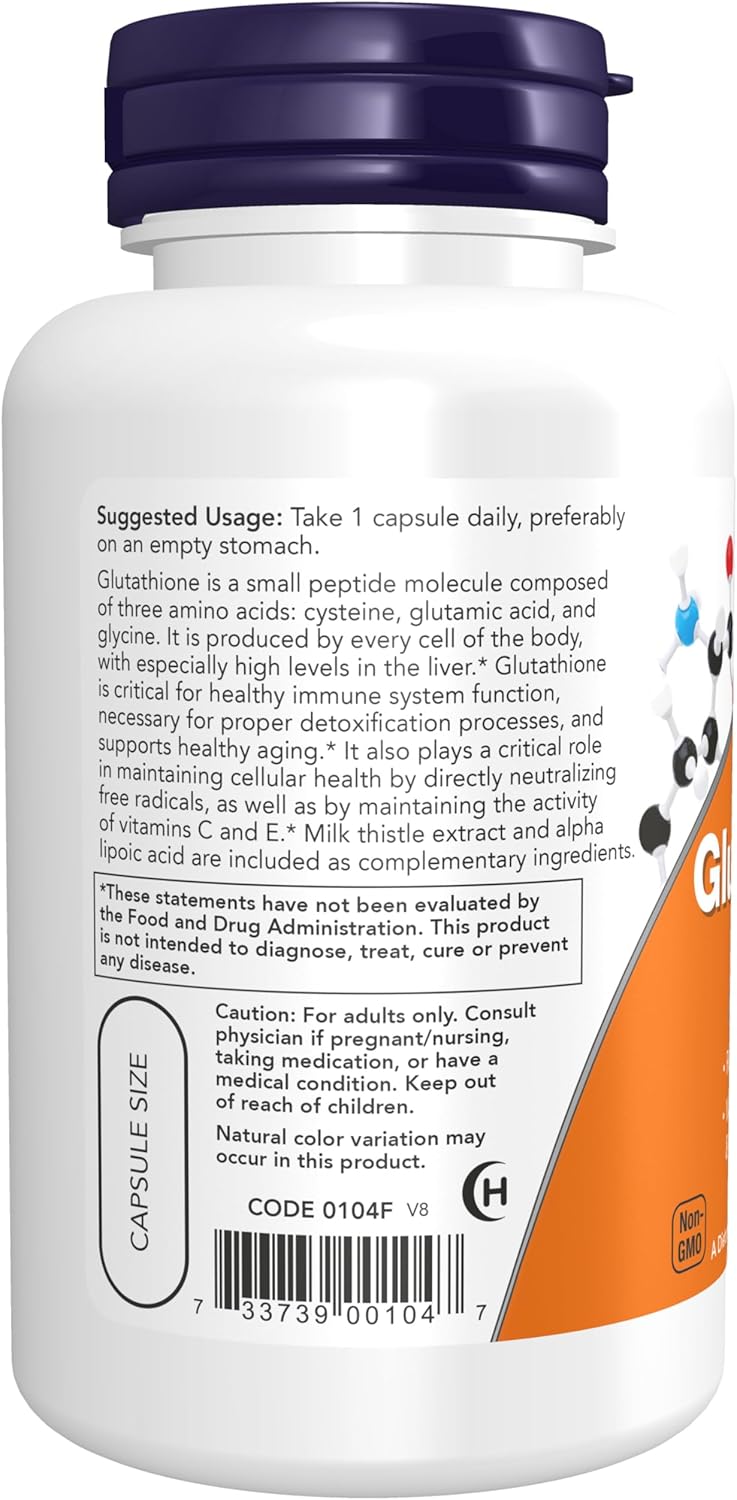 NOW Foods Glutathione 500mg - 60 Capsules