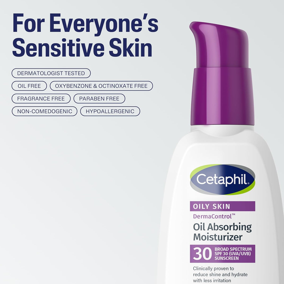Cetaphil Derma Control Oil Absorbing Moisturizer with Sunscreen- 4 oz / 113 ml