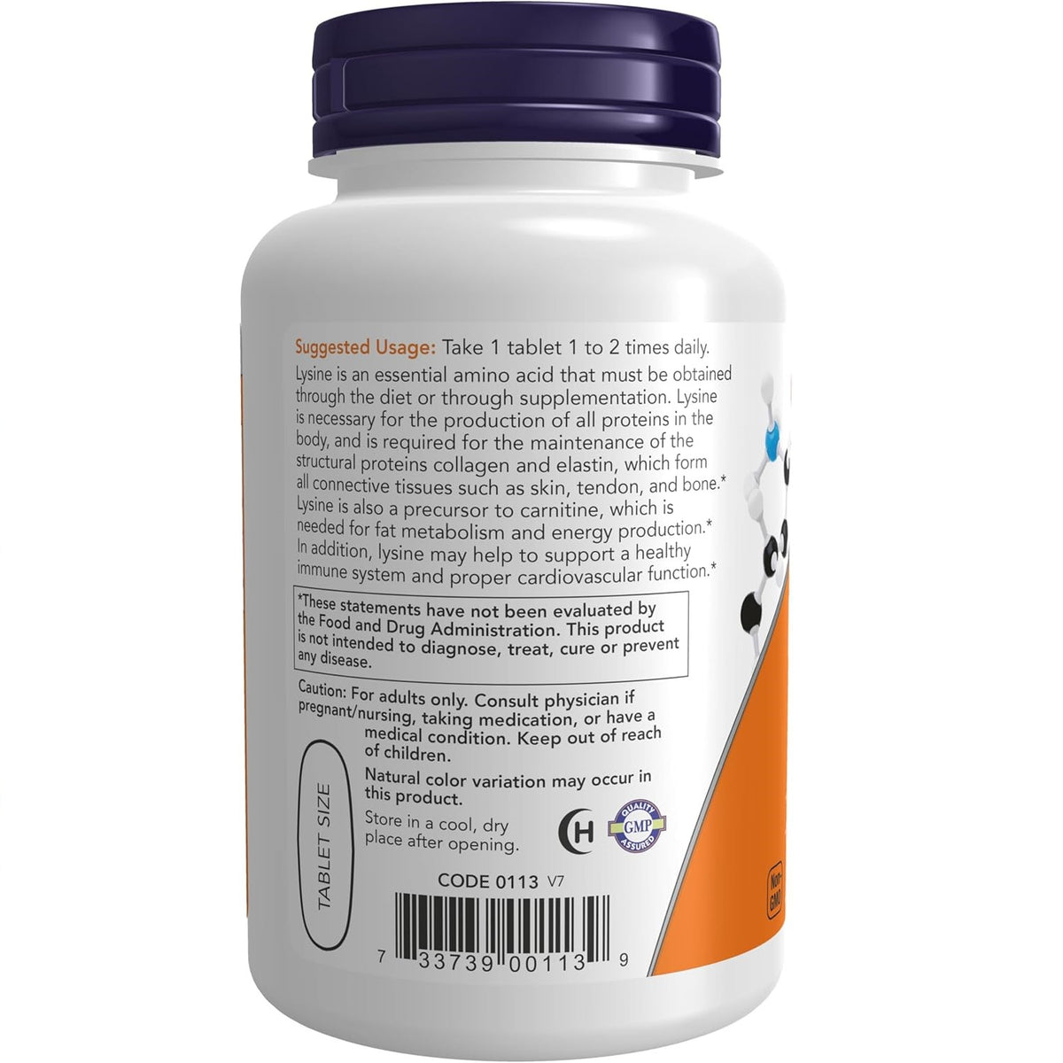 NOW Foods - L-Lysine 1000 Mg. - 100 Tablets