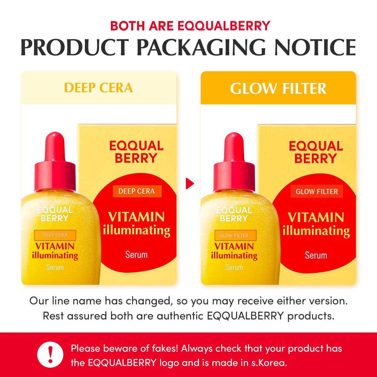 Pack of Two : EQQUALBERRY Vitamin Illuminating Serum – Brightening Vitamin C Serum with Niacinamide 30ml