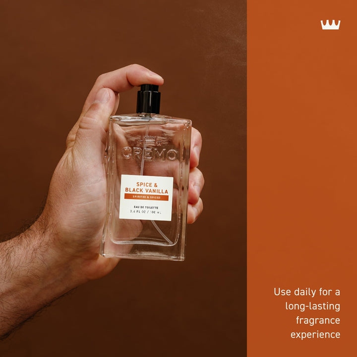 Cremo Spice & Black Vanilla Cologne Spray For Men 3.4 Oz