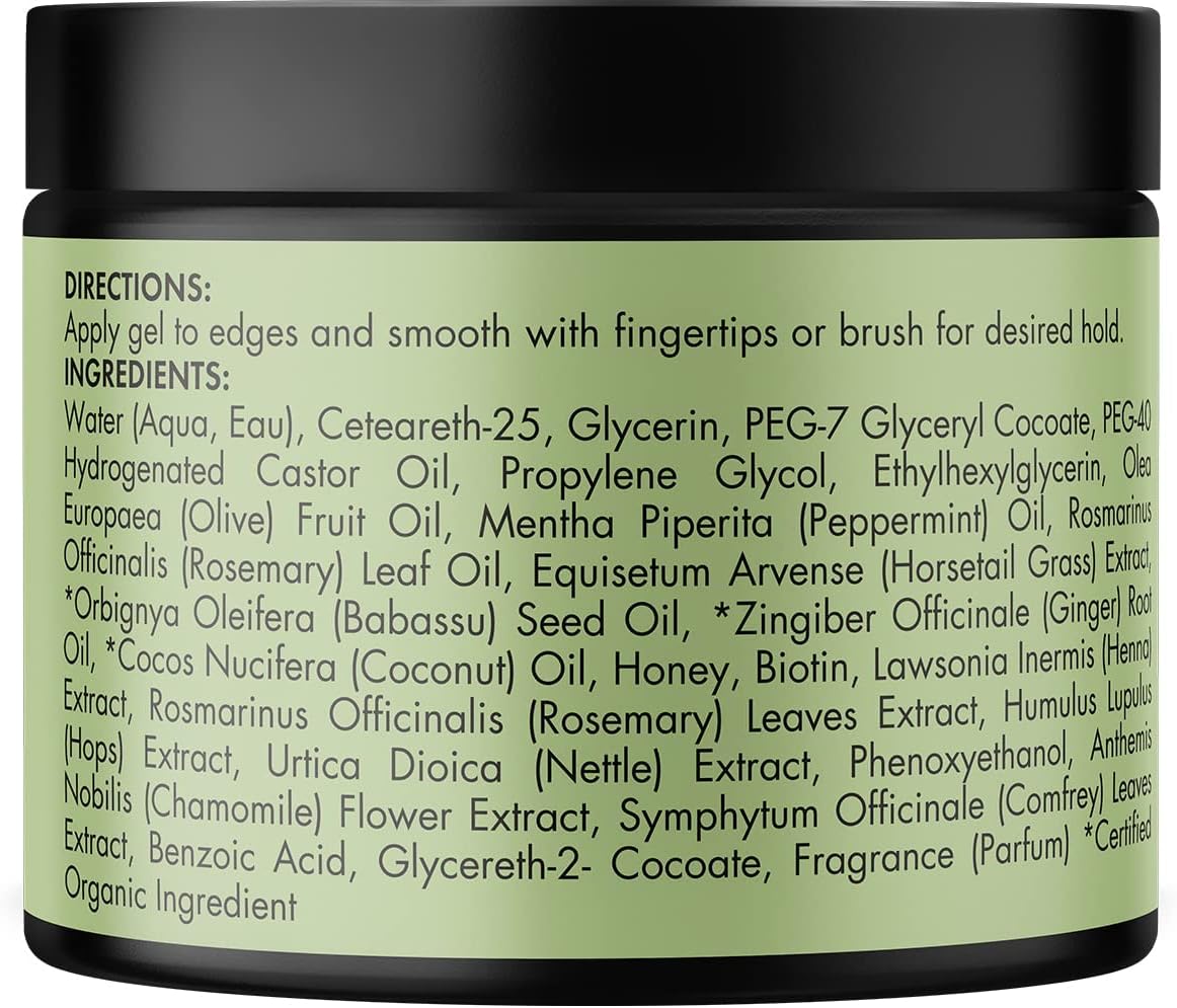Mielle Organics Rosemary Mint Strengthening Edge Gel For Sleeking And Taming Hair 57g