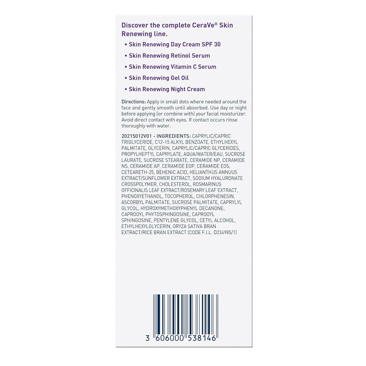 CeraVe Skin Renewing Gel Oil Face Moisturizer with Ceramides, 1 Oz