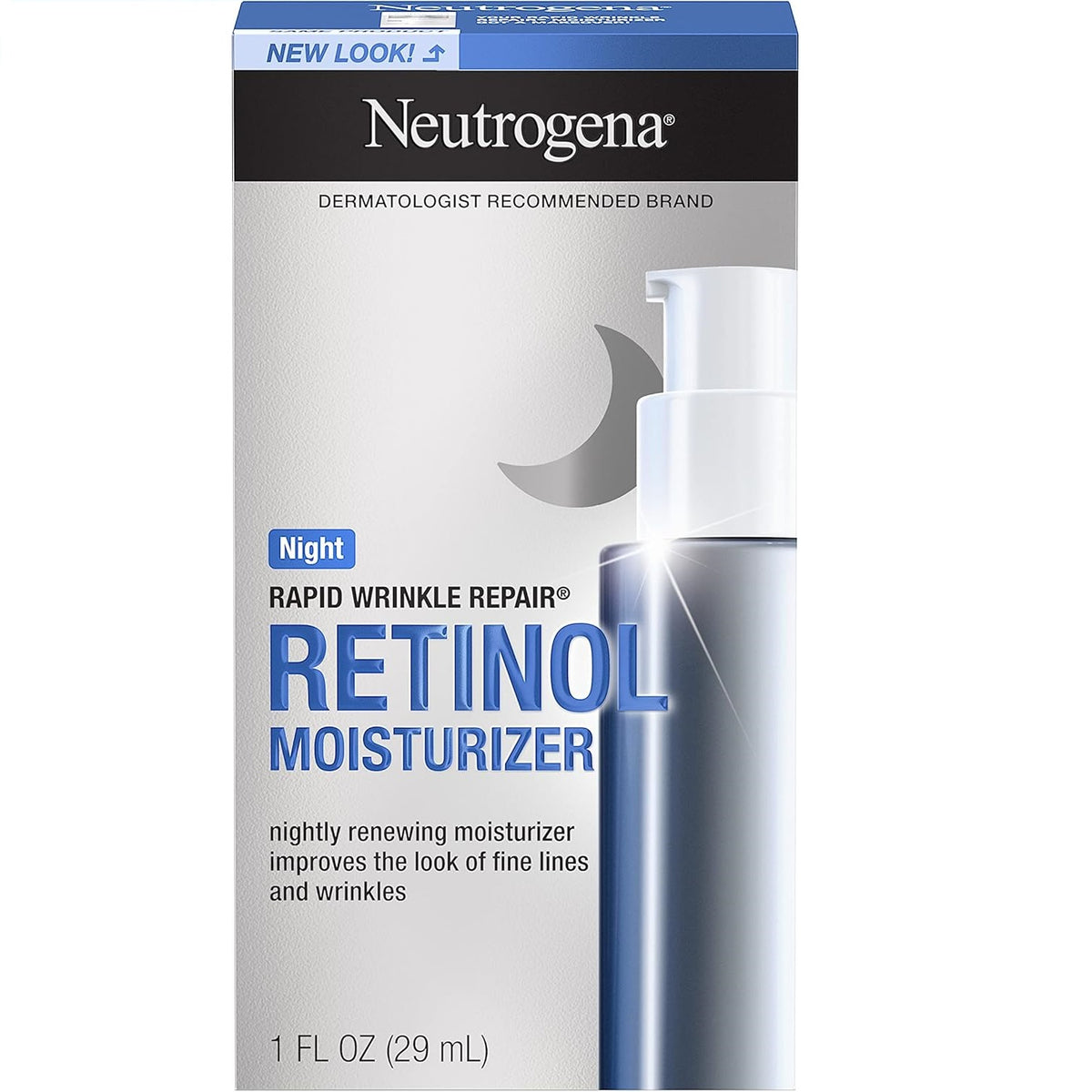 Neutrogena Rapid Wrinkle Repair Retinol Night Face Moisturizer with Hyaluronic Acid 1 fl. oz