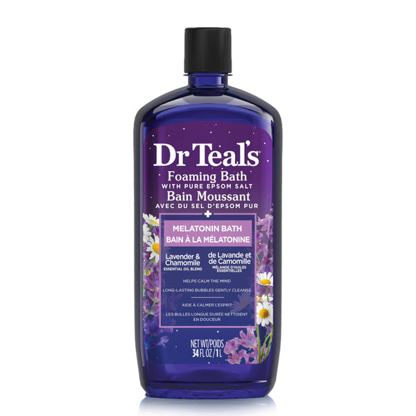Dr Teal's Foaming Bath With Pure Epsom Salt Sleep Bath With Melatonin & Essential Oils 34 FL OZ