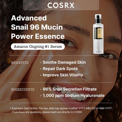 Pack of Two : COSRX Advance Snail 96 Mucin Power Essence 100ml