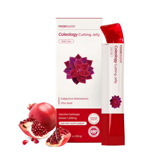 FOODOLOGY Coleology Pomegranate Jelly Stick – Dietary Fiber Supplement with Chia Seeds & Collagen – 10 Sticks
