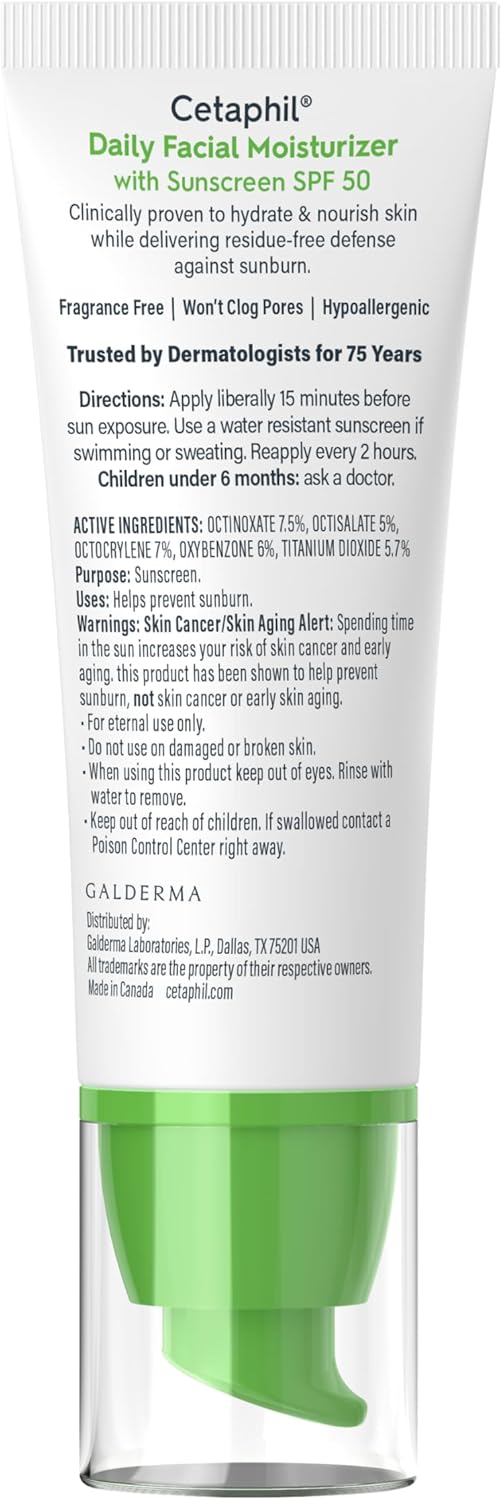 Cetaphil Daily Facial Moisturizer with SPF 50+ Sunscreen 50 ML