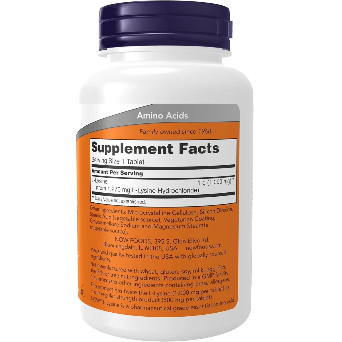 NOW Foods - L-Lysine 1000 Mg. - 100 Tablets