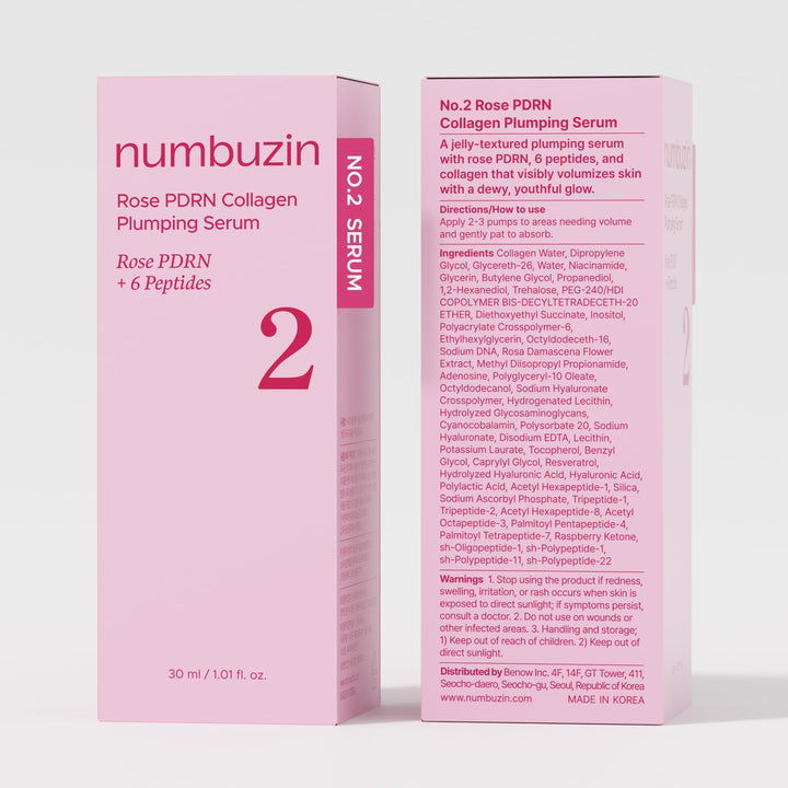 Numbuzin No.2 Serum Rose PDRN Collagen Plumping Serum 1.01 fl.oz