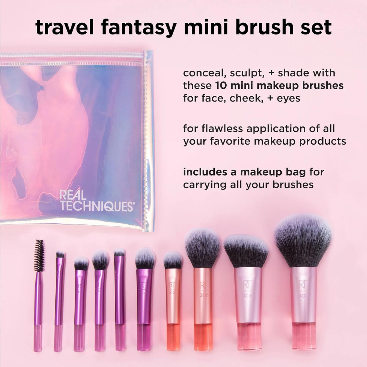 Real Technique Travel Fanstasy Mini Brush Kit (10 Pcs)