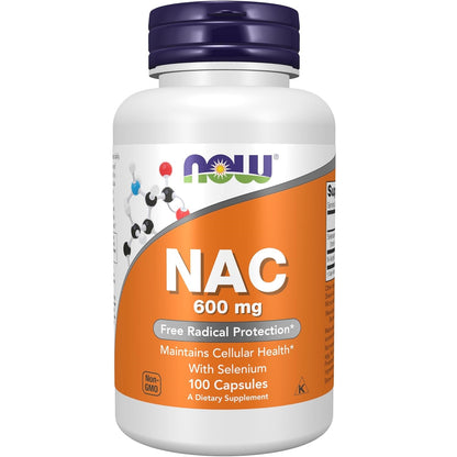 NOW Foods Nac Supplement Vitamin | 600 Mg | 100 Caps
