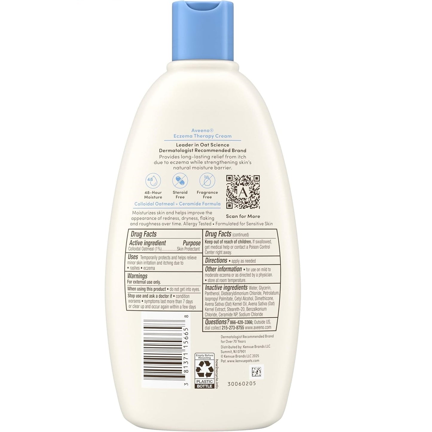 Aveeno Active Naturals Eczema Therapy Moisturizing Cream, 12 Oz