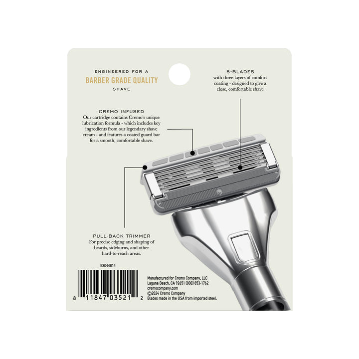 Cremo Razor Refills for Men 4 Pack