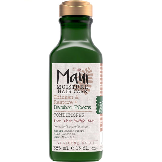 Maui Moisture Thicken & Restore + Bamboo Fiber Silicone Free Conditioner, 13 fl oz