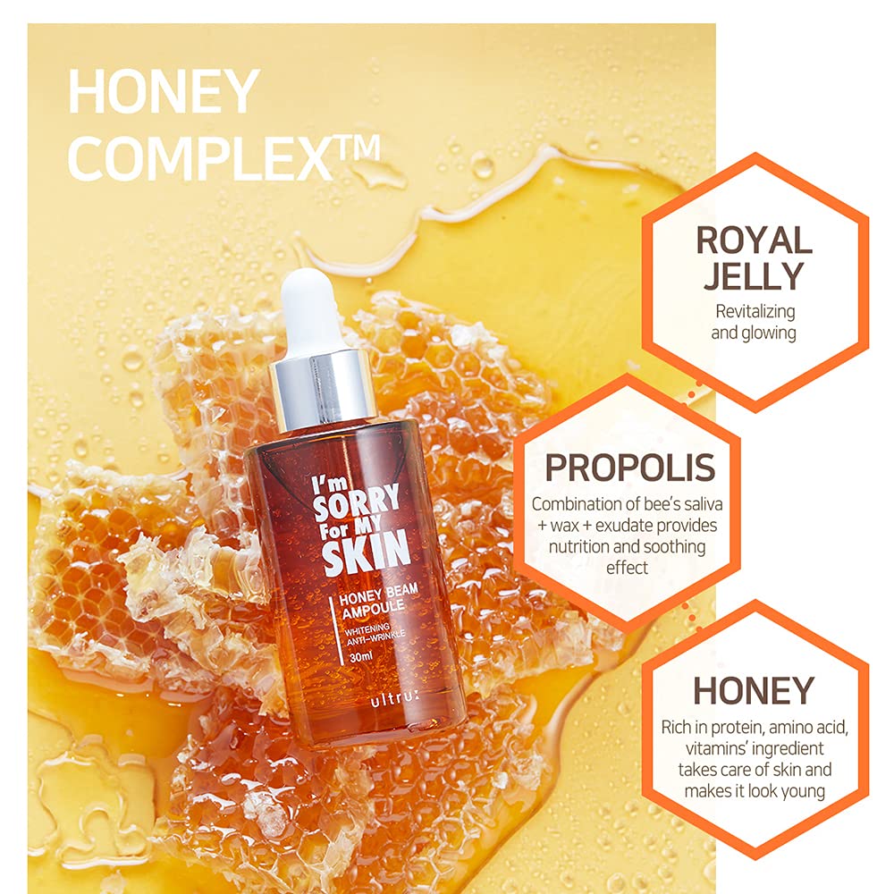 I'M SORRY FOR MY SKIN Facial Skin Honey Beam Ampoule Serum 30ml