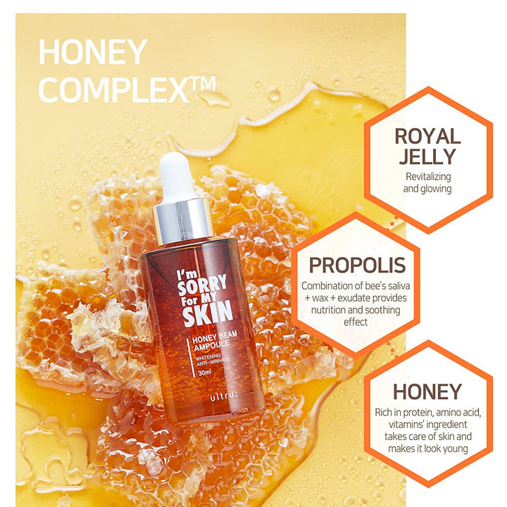 I'M SORRY FOR MY SKIN Facial Skin Honey Beam Ampoule Serum 30ml