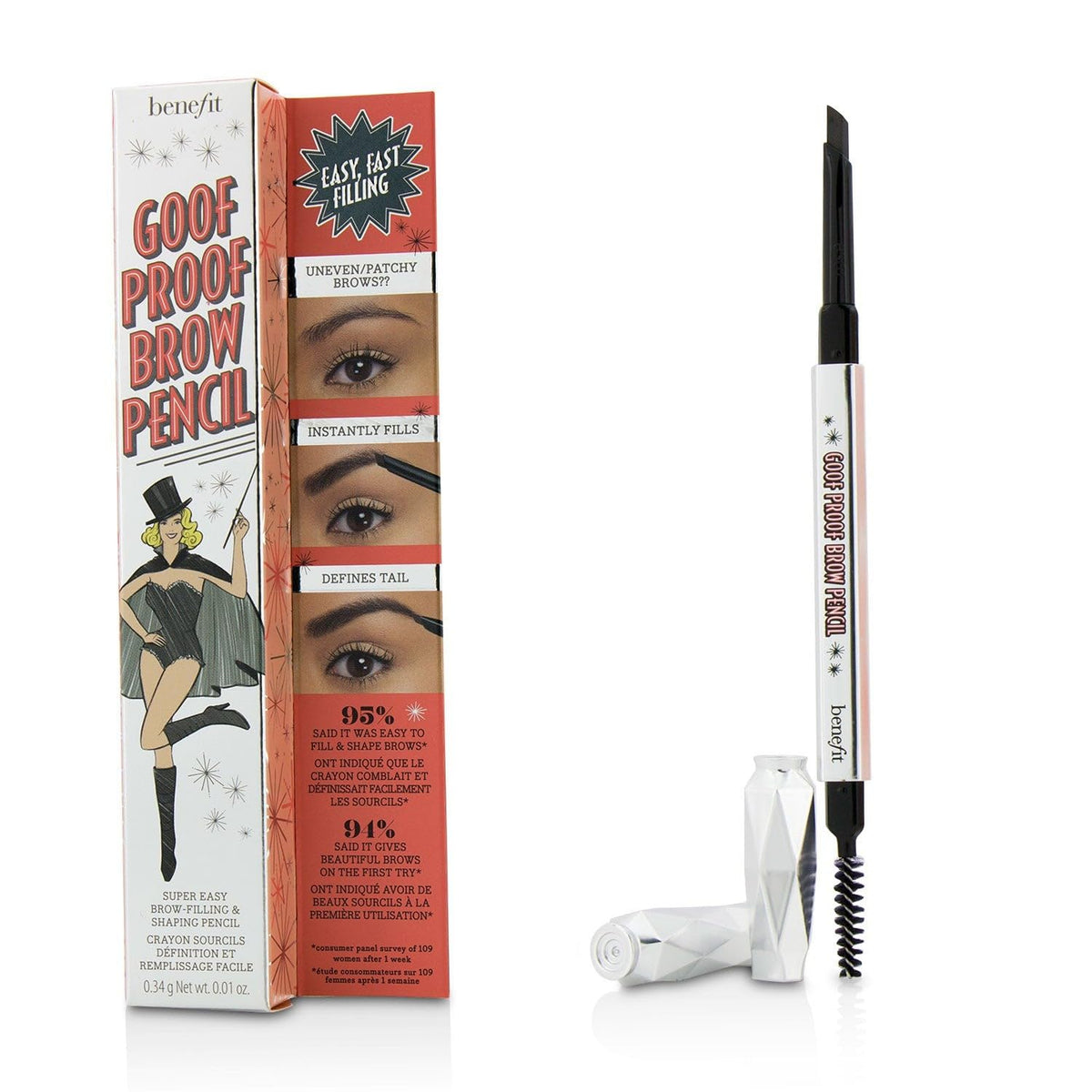 Benefit Cosmetics Goof Proof Waterproof Easy Shape & Fill Eyebrow Pencil