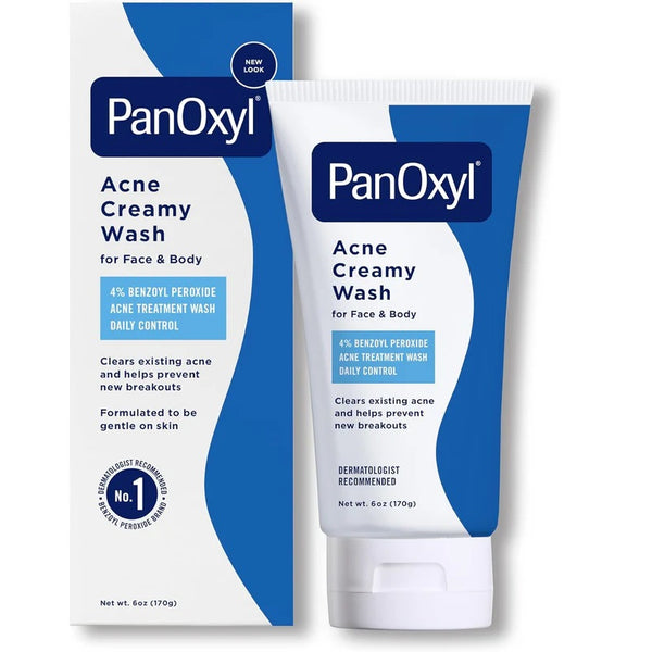 PanOxyl Creamy Acne Wash – Gentle 4% Benzoyl Peroxide Cleanser